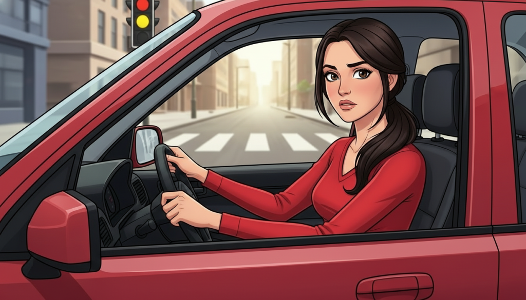 alt="الطريق فارغ ولينا تقود بسرعة كبيرة"